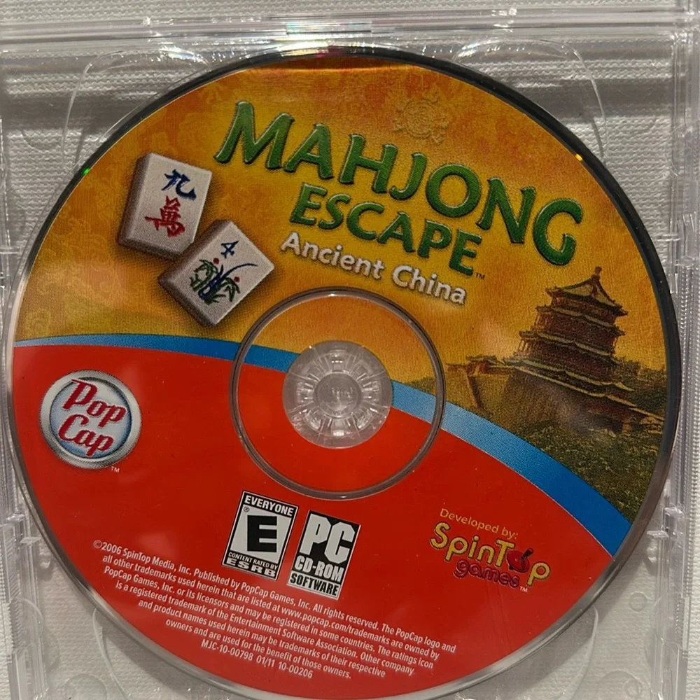 Used Sprintop Games Mahjong Escape Ancient China PC CD-ROM Software Game.